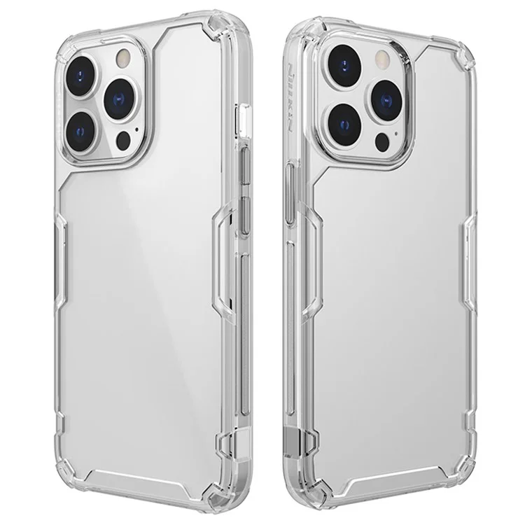 Nillkin Nature TPU Pro Series PC + TPU Hybrid Back Case Transparent Cell Téléphone Cover Protector Shell Pour Iphone 13 Pro 6.1 Pouces - Transparent