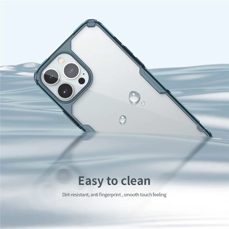 NILLKIN Nature TPU Pro Series PC + TPU Hybrid Back Case Transparent Cell Phone Cover Protector Shell per iPhone 13 Pro 6.1 pollici - Trasparente
