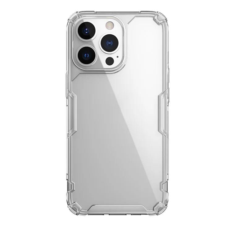 Nillkin Nature TPU Pro Series PC + TPU Hybrid Back Case Transparent Cell Téléphone Cover Protector Shell Pour Iphone 13 Pro 6.1 Pouces - Transparent