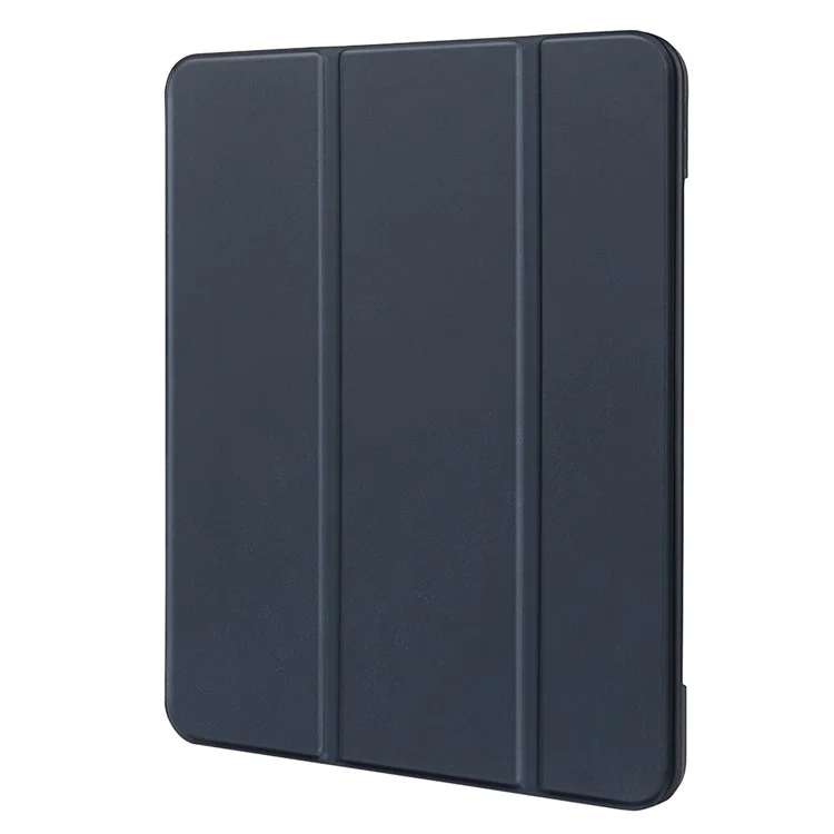 Tri-Fold Stand Microfiber Leather + TPU + Silicone Smart Tablet Cover Case for iPad mini (2024) / mini (2021) - Dark Blue