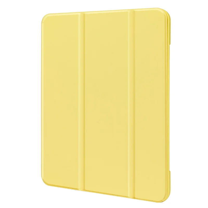 Tri-Fold Stand Microfiber Leather + TPU + Silicone Smart Tablet Cover Case for iPad mini (2024) / mini (2021) - Yellow