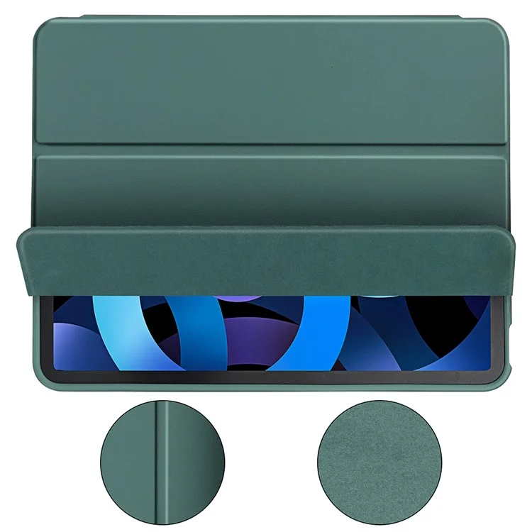 Tri-Fold Stand Microfiber Leather + TPU + Silicone Smart Tablet Cover Case for iPad mini (2024) / mini (2021) - Light Yellow