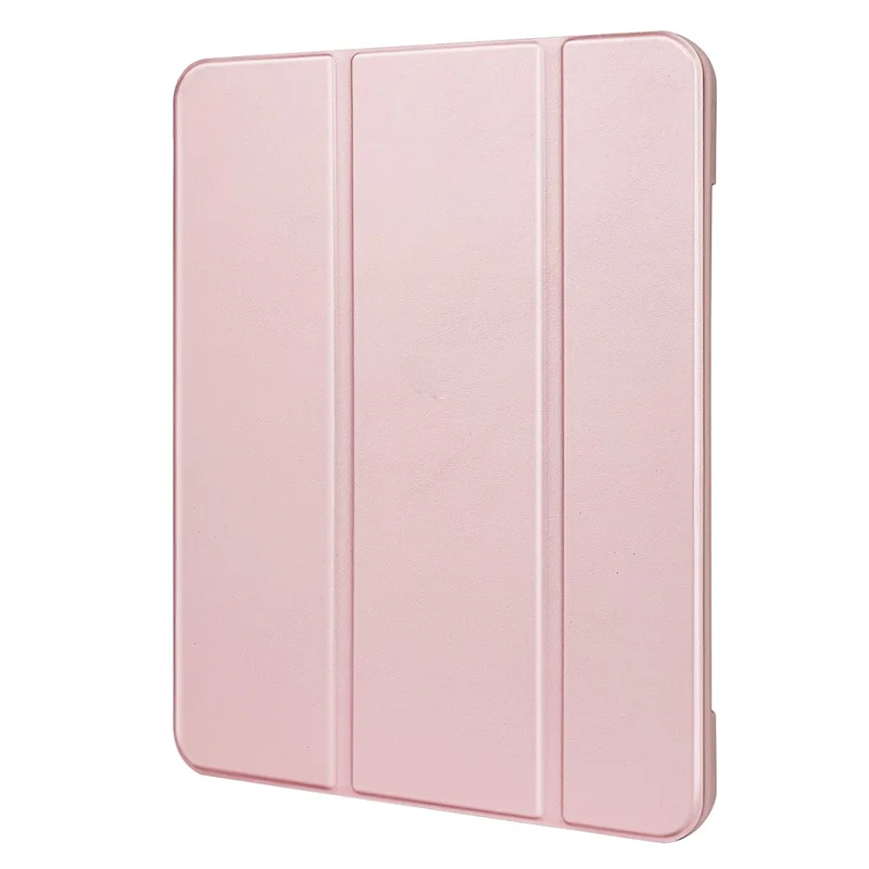 Tri-Fold Stand Microfiber Leather + TPU + Silicone Smart Tablet Cover Case for iPad mini (2024) / mini (2021) - Pink