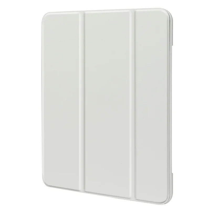 Capa de Tablet Inteligente em Couro Microfibra + TPU + Silicone com Suporte Triplo para iPad mini (2024) / mini (2021) - Branco