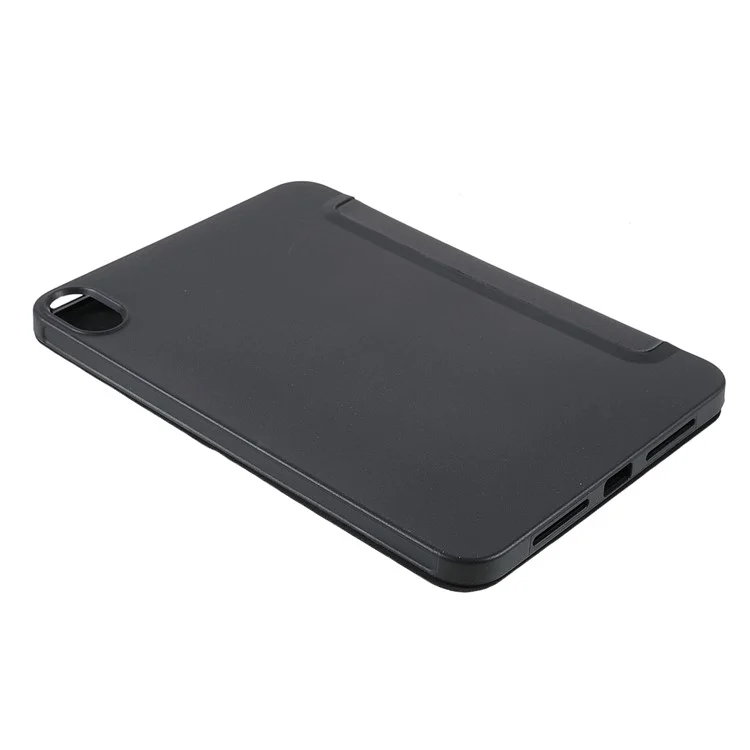 Folio Stand Deformable Silicona Silicona + Pu Cuero De La Tabla Inteligente Smart Con Wase Auto / Sleee Para IPad Mini (2021) - Negro