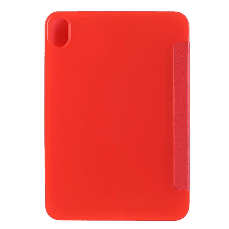 Folio Stand Deformable Silicone + PU Leather Smart Tablet Cover with Auto Wake / Sleep for iPad mini (2024) / mini (2021) - Red