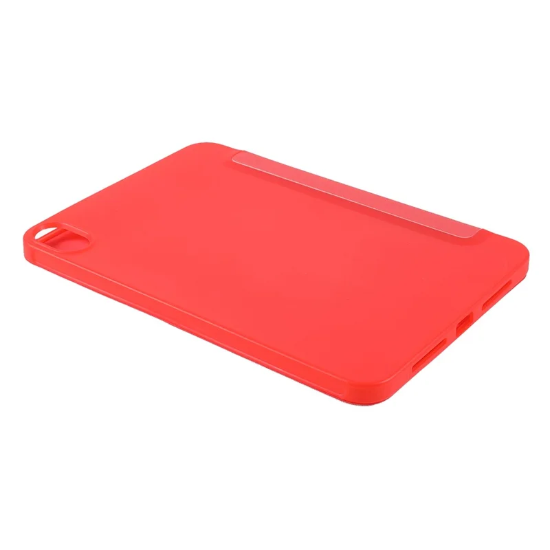 Folio Stand Deformable Silicone + PU Leather Smart Tablet Cover with Auto Wake / Sleep for iPad mini (2024) / mini (2021) - Red