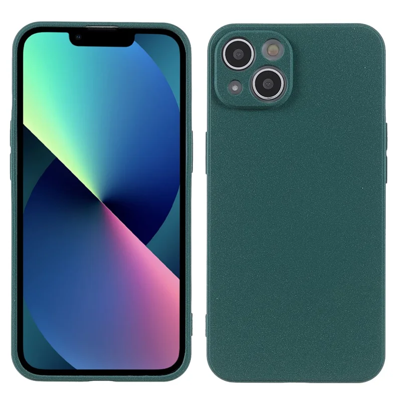 Anti-Scratch Anti-Drop Lightweight Double-Sided Frosted TPU Phone Shell for iPhone 13 mini 5.4 inch - Dark Green