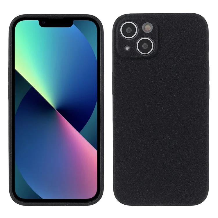 Double-sided Matte TPU Phone Protective Back Case Cover for iPhone 13 6.1 inch - Black