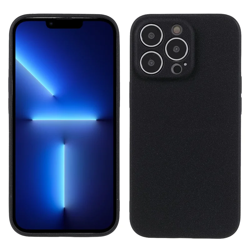 Double-sided Matte Wear-Resistant TPU Phone Case Cover for iPhone 13 Pro Max 6.7 inch - Black