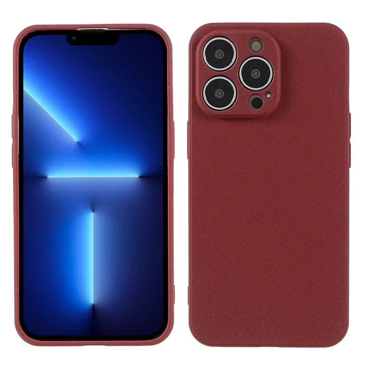 Double-sided Matte Wear-Resistant TPU Phone Case Cover for iPhone 13 Pro Max 6.7 inch - Red