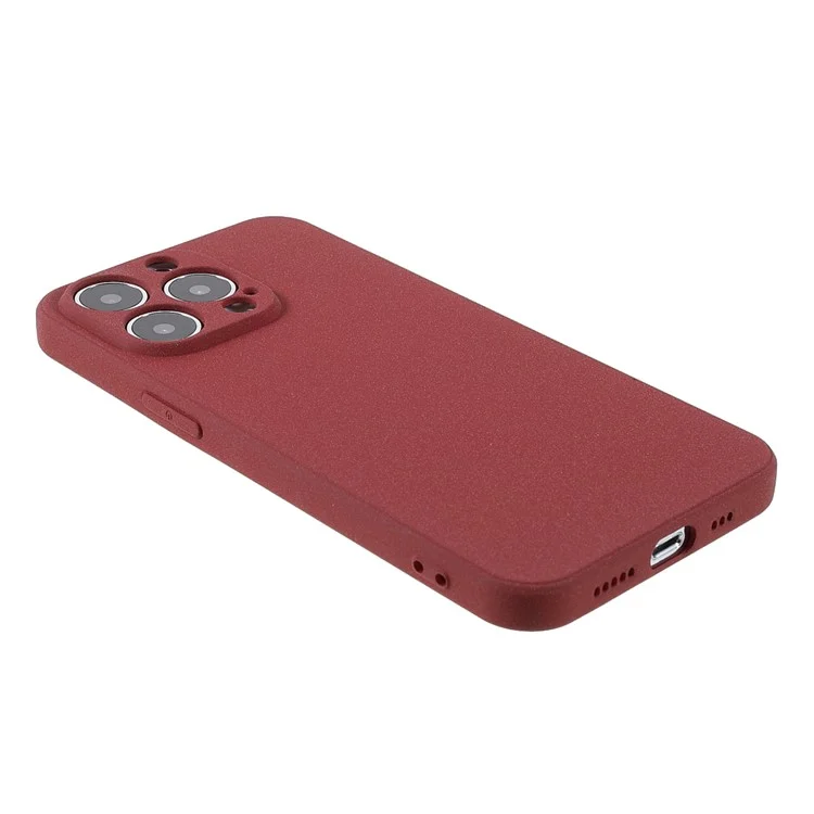 Double-sided Matte Wear-Resistant TPU Phone Case Cover for iPhone 13 Pro Max 6.7 inch - Red