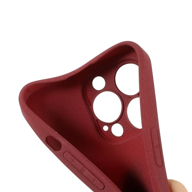 Double-sided Matte Wear-Resistant TPU Phone Case Cover for iPhone 13 Pro Max 6.7 inch - Red
