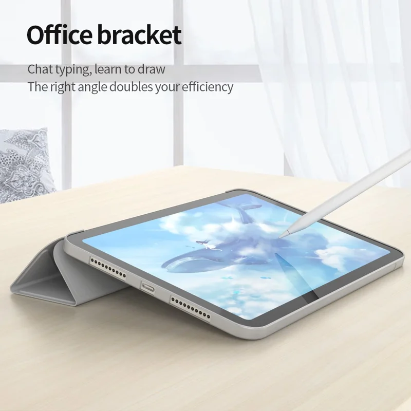Magnetic Absorption Origami Smart TPU + PU Leather Case Tablet Cover for iPad mini (2024) / mini (2021) - Rose Gold