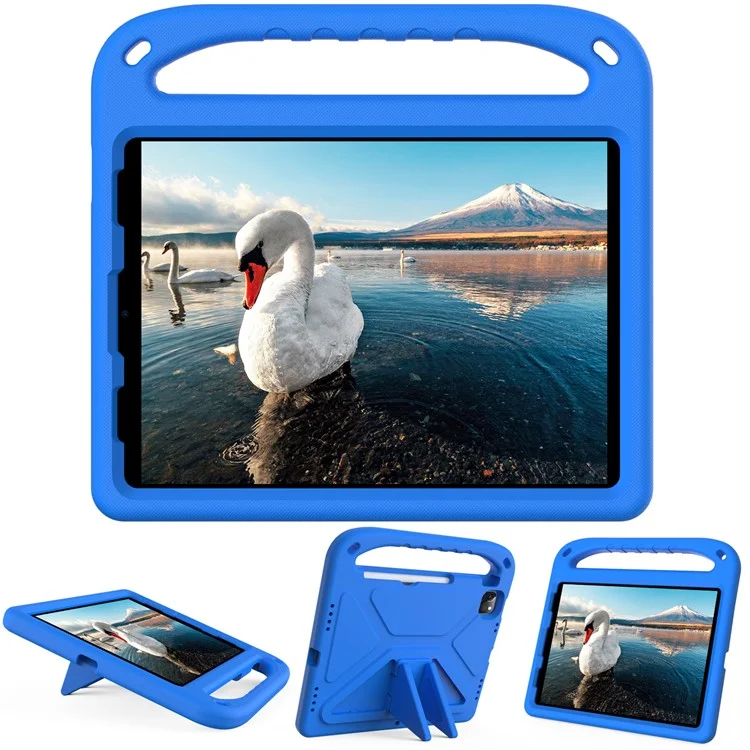 Stoßfeste Kickstand-Design Hartschalen-Tablettenhülle mit Griff für iPad Pro 11 (2022) / (2021) / (2020) / (2018) / iPad Air (2020) / Air (2022) - Blau