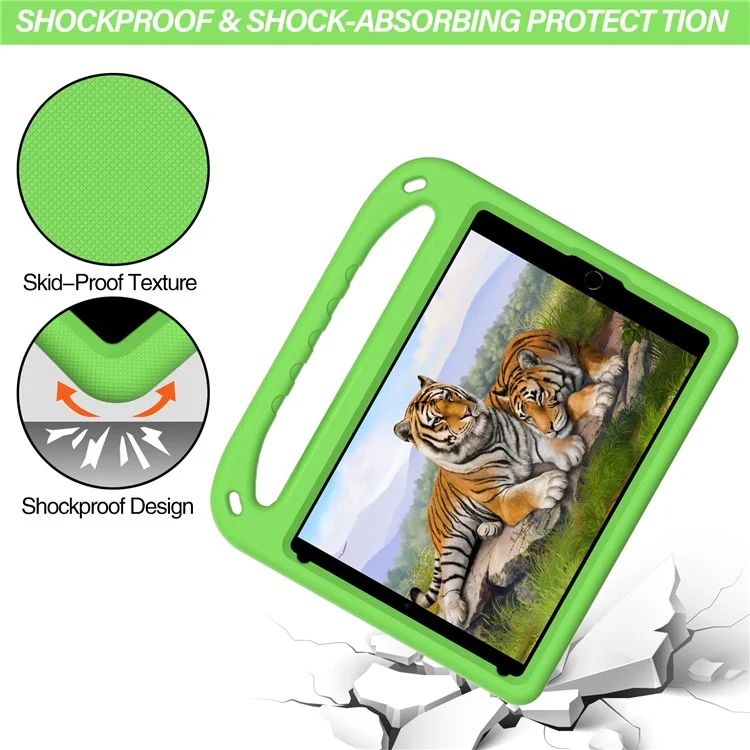 Hard Eva Anti-schock-tablet-hülle Mit Dem Handle-kickstand-design Für Ipad Air 10.5 Zoll (2019) / Ipad Pro 10,5 Zoll (2017) - Grün