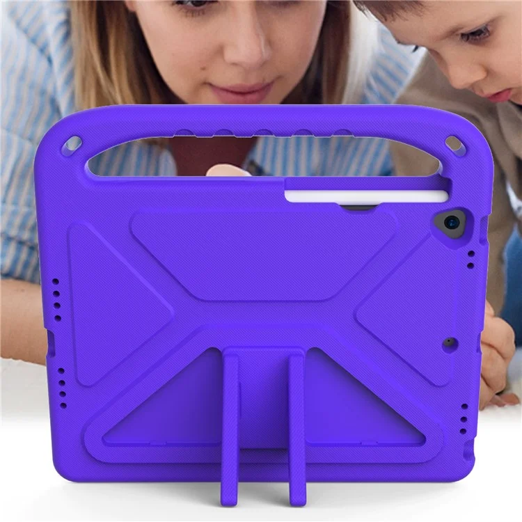 Hard Eva Anti-shock Pablet Cover с Дизайном Ручки Подставки Для Ipad Air 10,5 Дюйма (2019) / Ipad Pro 10,5-дюймовый (2017) - Пурпурный
