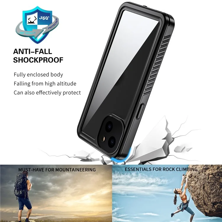 Fs Anti-Drop Series IP68 Antipolvere Impermeabile Custodia Trasparente per iPhone 13 6.1 pollici