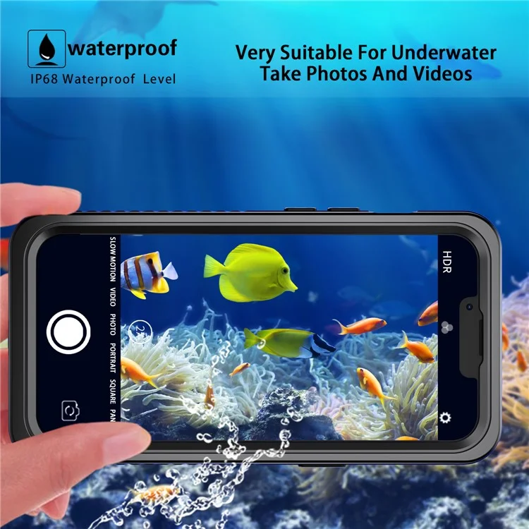 Fs Anti-Drop Series IP68 Antipolvere Impermeabile Custodia Trasparente per iPhone 13 6.1 pollici