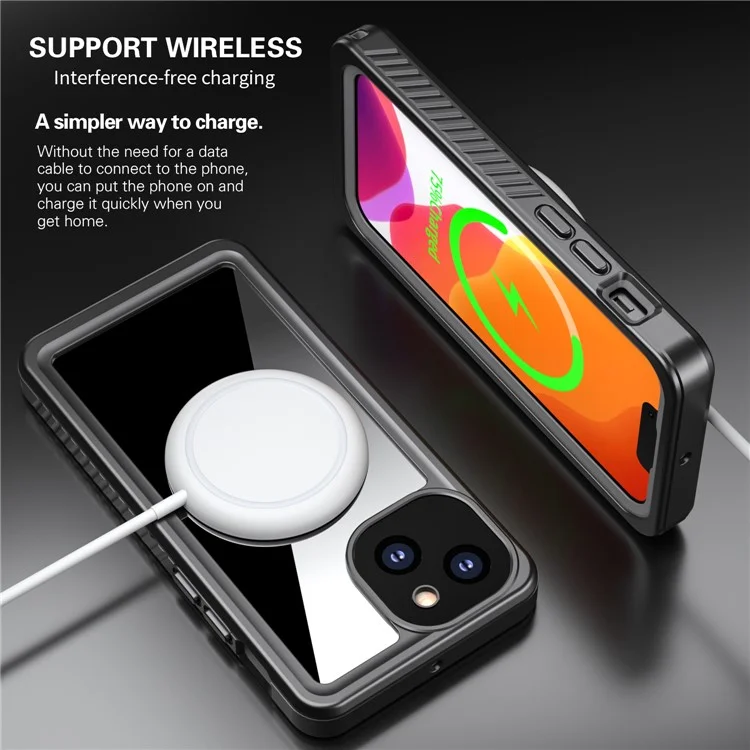 Capa de Telefone Transparente à Prova d'Água Leve e Fina da Série Anti-Drop IP68 para iPhone 13 mini 5,4 polegadas 