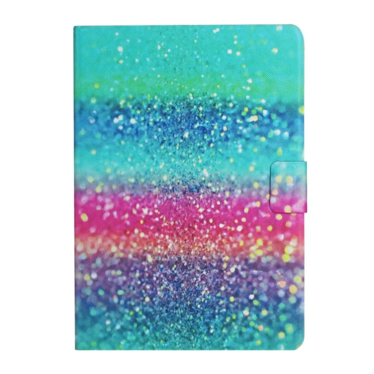 Stylish Pattern Printing Anti-Drop Magnetic Clasp Card Holder Leather Stand Case for iPad mini (2024) / mini (2021) - Colorful Sand
