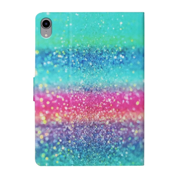 Stylish Pattern Printing Anti-Drop Magnetic Clasp Card Holder Leather Stand Case for iPad mini (2024) / mini (2021) - Colorful Sand