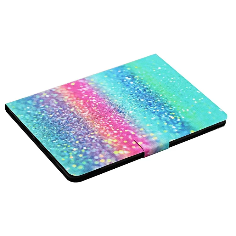 Stylish Pattern Printing Anti-Drop Magnetic Clasp Card Holder Leather Stand Case for iPad mini (2024) / mini (2021) - Colorful Sand