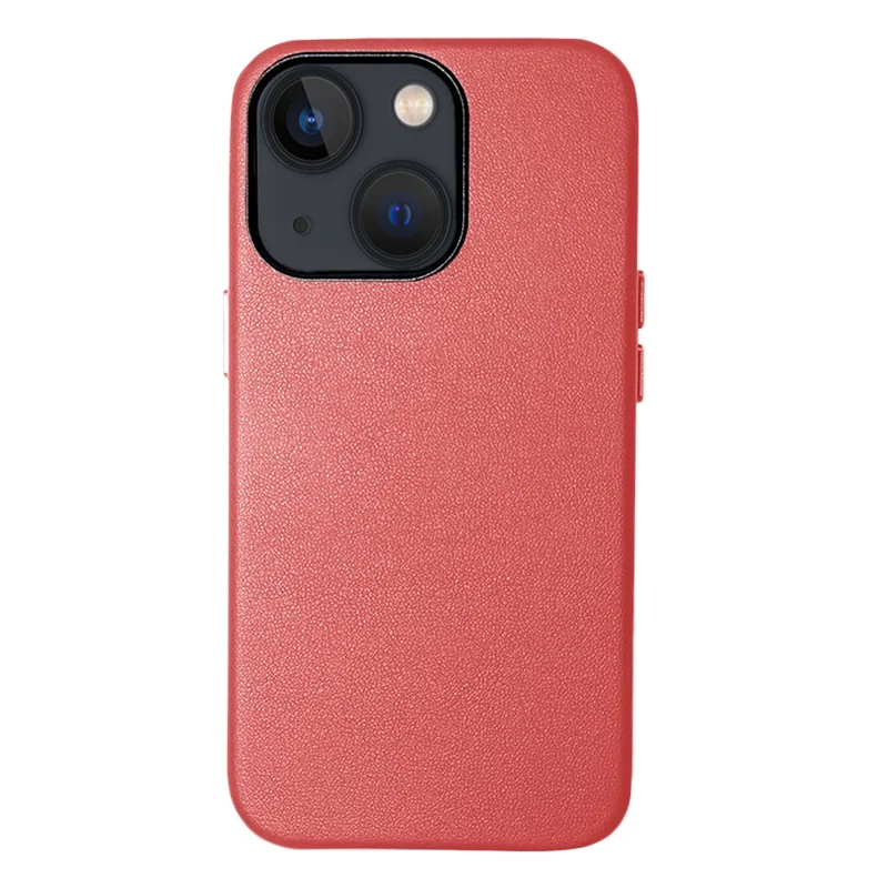 For iPhone 13 6.1 inch Scratch Resistant Quality PU Leather and TPU Phone Case Protective Phone Cover - Red