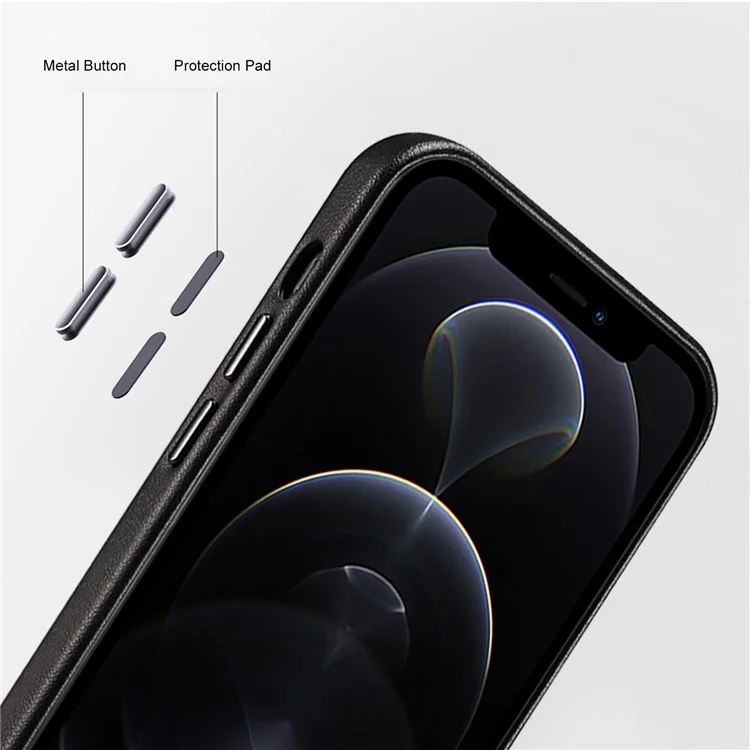 Shockproof Protective Phone Cover PU Leather and TPU Phone Case for iPhone 13 mini 5.4 inch - Black