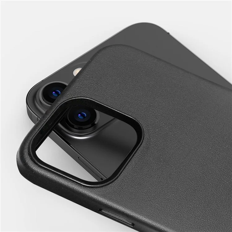 Shockproof Protective Phone Cover PU Leather and TPU Phone Case for iPhone 13 mini 5.4 inch - Black