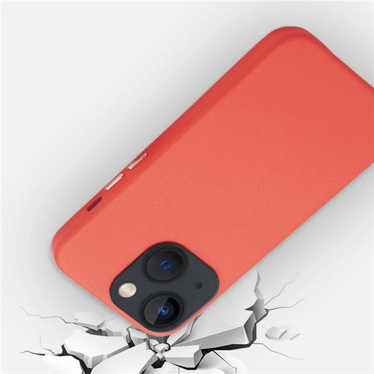 Shockproof Protective Phone Cover PU Leather and TPU Phone Case for iPhone 13 mini 5.4 inch - Red