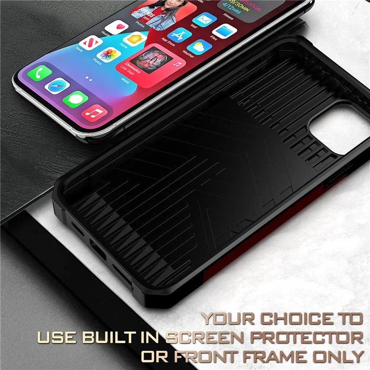 Sliding Camera Cover Design Anti-Drop Ring Holder Kickstand Phone Case with Card Slot for iPhone 11 Pro Max 6.5 inch - Silver