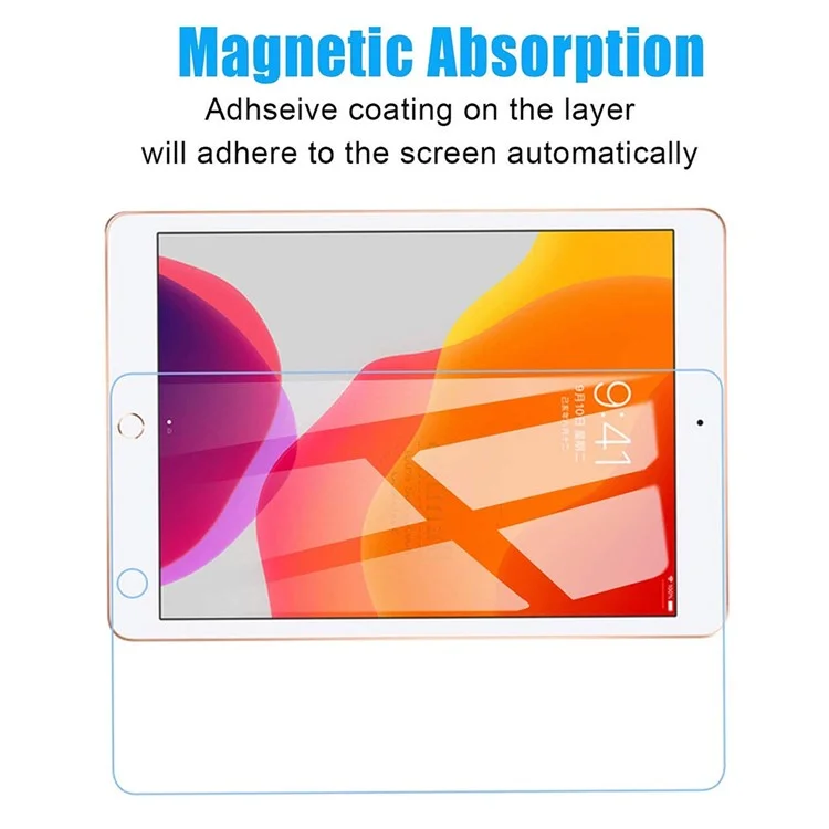 Soft TPU Transparent Flexible Cover with Tempered Glass Screen Protector for iPad 10.2 (2021) / (2020) / (2019)