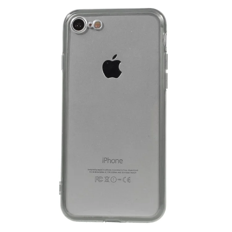 Clear Acrylic + TPU Hybrid Phone Case for iPhone 8/7 4.7 inch - Grey