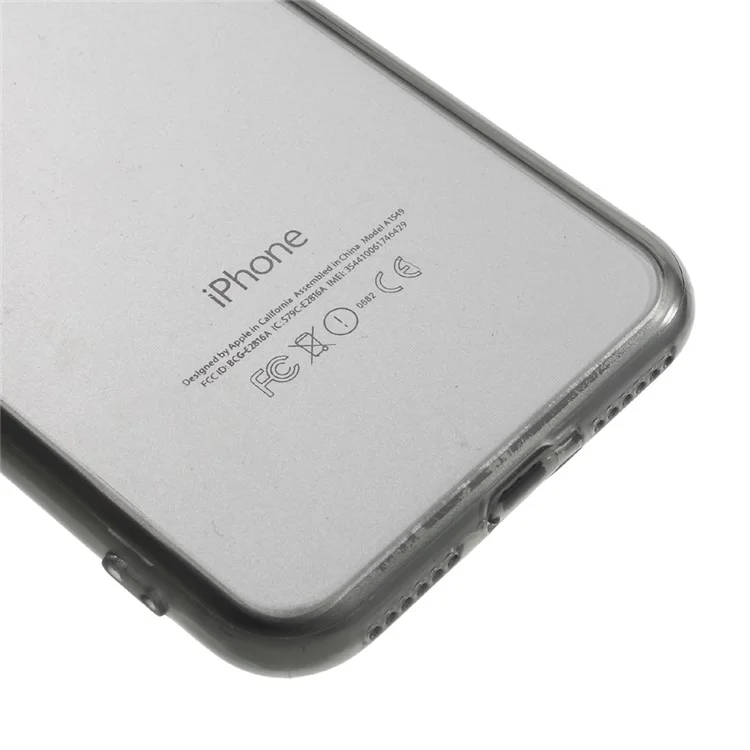 Clear Acrylic + TPU Hybrid Phone Case for iPhone 8/7 4.7 inch - Grey
