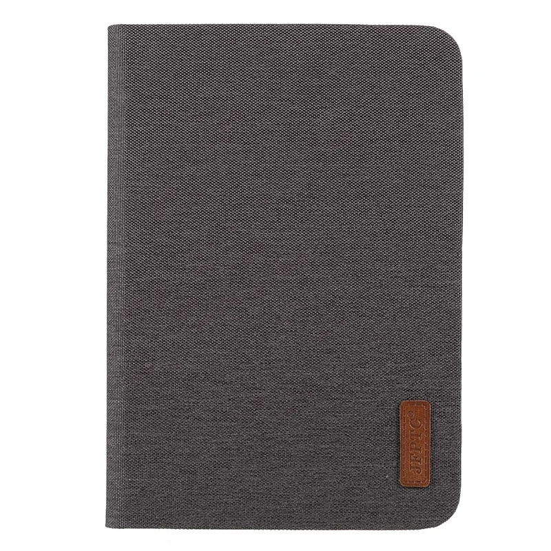 JFPTC Custodia Protettiva per Tablet in Vera Pelle PU con Texture in Tessuto Autoassorbente per iPad mini (2024) / mini (2021) - Grigio Scuro