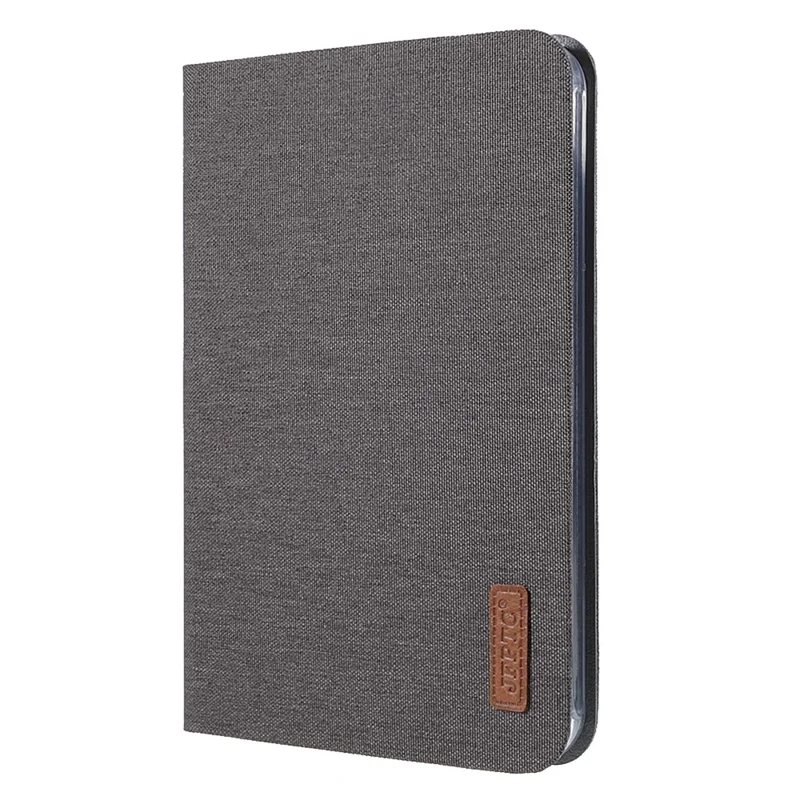 JFPTC Custodia Protettiva per Tablet in Vera Pelle PU con Texture in Tessuto Autoassorbente per iPad mini (2024) / mini (2021) - Grigio Scuro