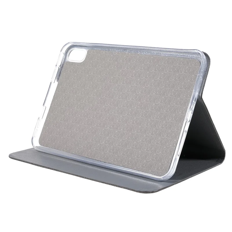JFPTC Custodia Protettiva per Tablet in Vera Pelle PU con Texture in Tessuto Autoassorbente per iPad mini (2024) / mini (2021) - Grigio Scuro