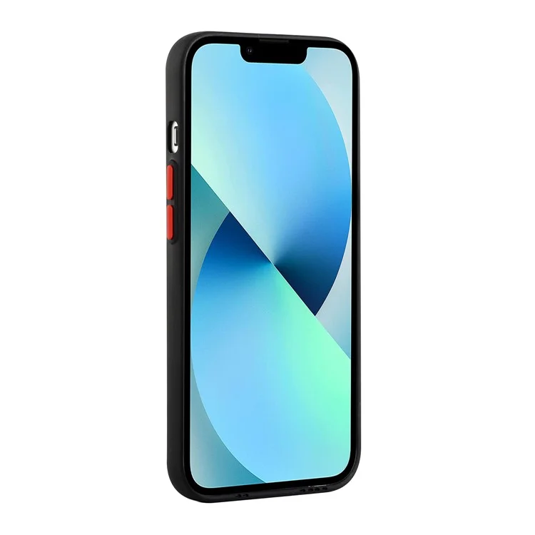 Гибкий TPU Чехол для телефона с отделением для карт для iPhone 13 mini 5.4 дюйма - Черный