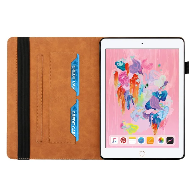 Scrato Restante Restante Restro Stilish Auto Assorbato Autosorbito Coperchi Case di Cagno di Case Per Ipad Air (2013) / Ipad Air 2 / iPad 9,7 Pollici (2018) (2017) - Marrone