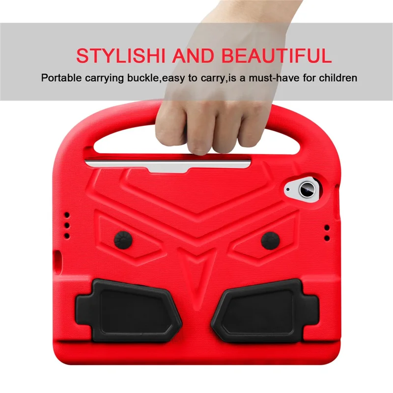 Custodia protettiva in EVA con maniglia portatile stile Sparrow e supporto integrato per iPad mini (2024) / mini (2021) - Rosso