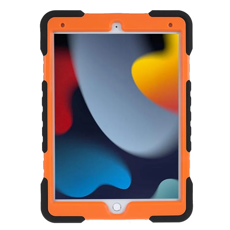 PEPKOO Pour iPad 10.2 (2021)(2020)(2019)/Air 10.5 pouces (2019) Rotation 360 Degrés Support de Pied PC + Silicone Smart Tablet Étui de Protection - Noir