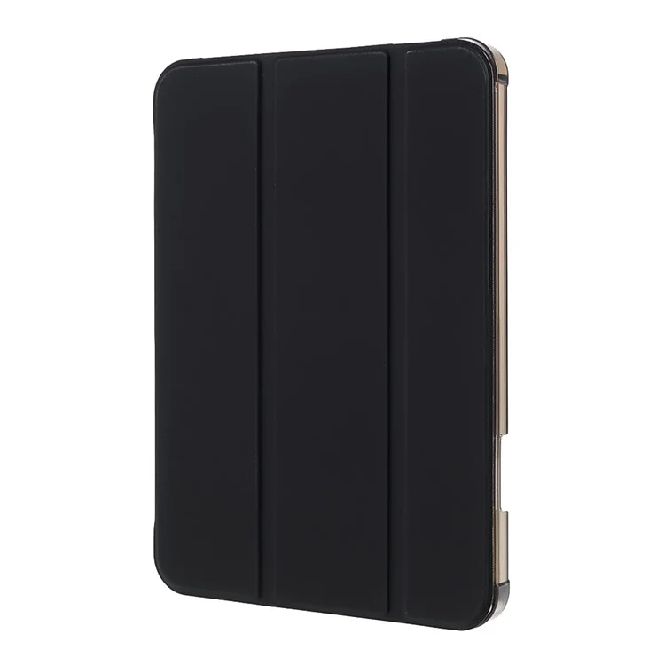 Tripod Stand PU Leather+TPU Tablet Protective Case Shell with Pen Slot for iPad mini (2024) / mini (2021) - Black