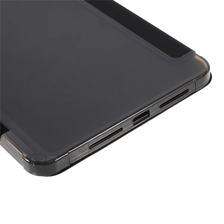 Tripod Stand PU Leather+TPU Tablet Protective Case Shell with Pen Slot for iPad mini (2024) / mini (2021) - Black