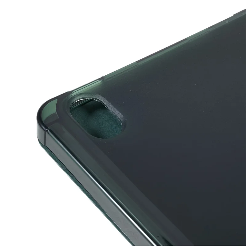 Tripod Stand PU Leather+TPU Tablet Protective Case Shell with Pen Slot for iPad mini (2024) / mini (2021) - Dark Green