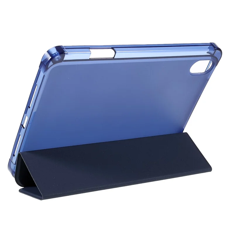 Чехол-подставка из искусственной кожи PU и термополиуретана TPU с отделением для стилуса, для iPad mini (2024) / mini (2021), темно-синий