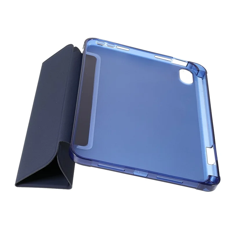 Чехол-подставка из искусственной кожи PU и термополиуретана TPU с отделением для стилуса, для iPad mini (2024) / mini (2021), темно-синий