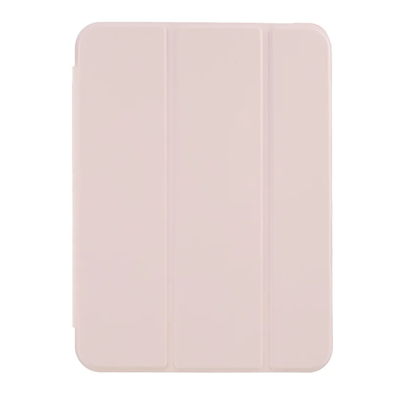 Tripod Stand PU Leather+TPU Tablet Protective Case Shell with Pen Slot for iPad mini (2024) / mini (2021) - Pink