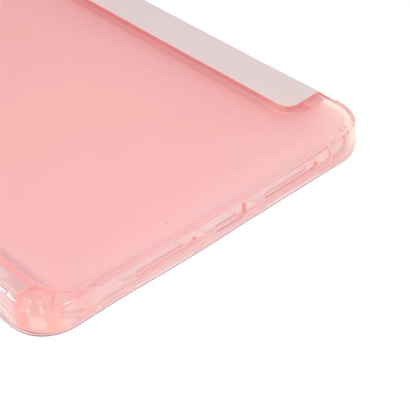 Tripod Stand PU Leather+TPU Tablet Protective Case Shell with Pen Slot for iPad mini (2024) / mini (2021) - Pink