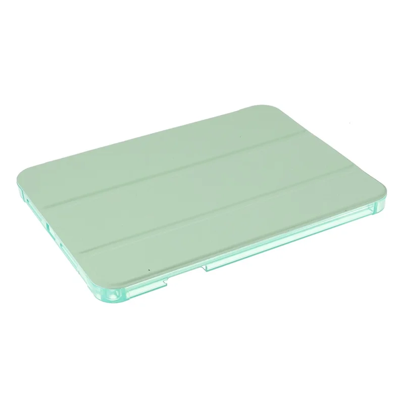 Funda protectora de tableta de cuero PU + TPU con soporte trípode y ranura para bolígrafo para iPad mini (2024) / mini (2021) - Verde claro
